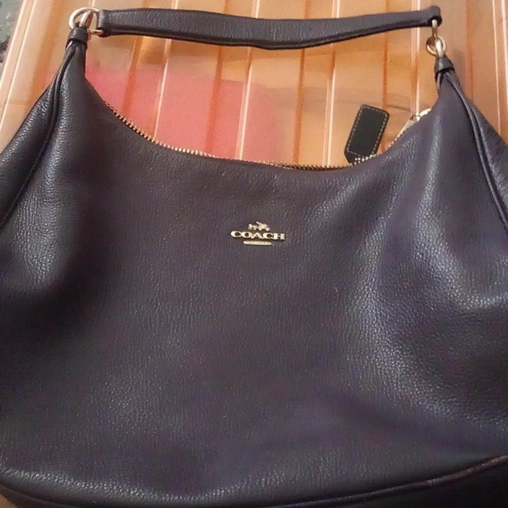 Coach Purple Pebbled Leather Harley Hobo Bag & Small Wistlit - Picture 3 of 8